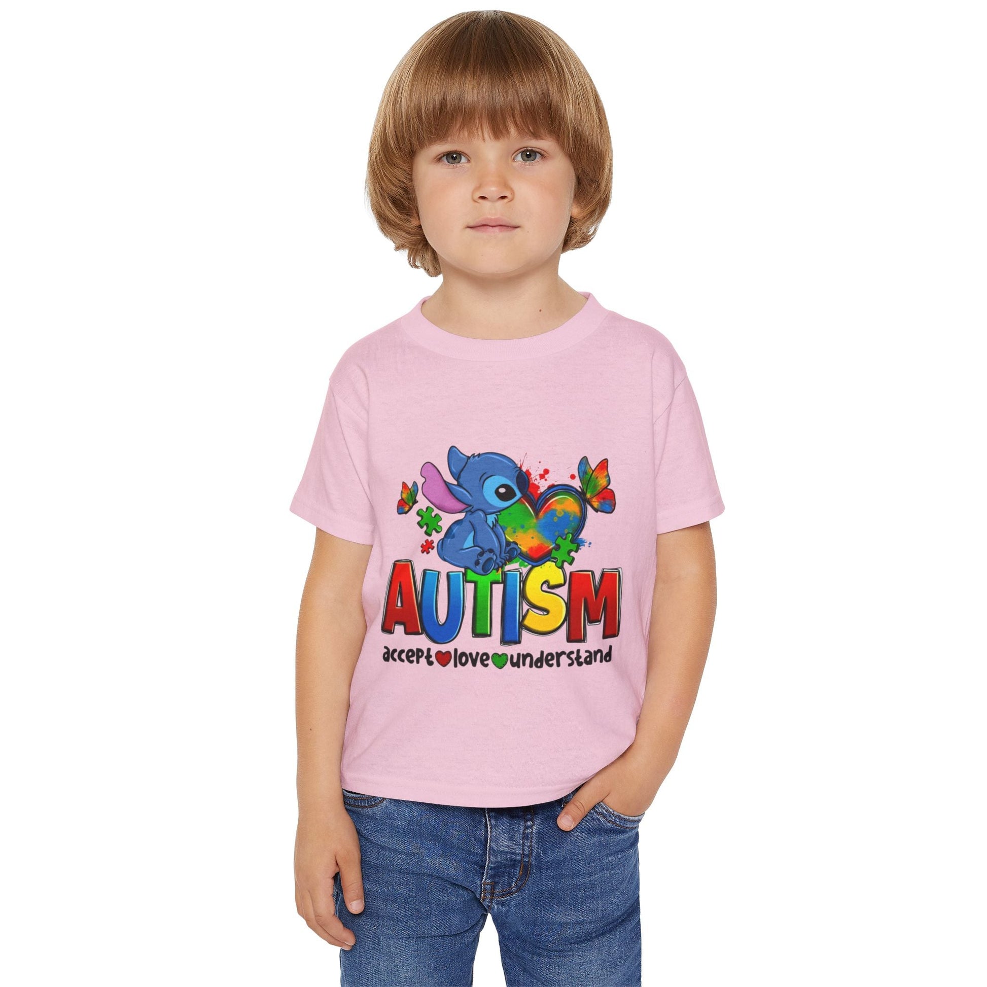 Autism Acceptance Toddler T-Shirt — "Accept Love Understand" Puzzle Heart Design - Geo Rocks The 'Tism