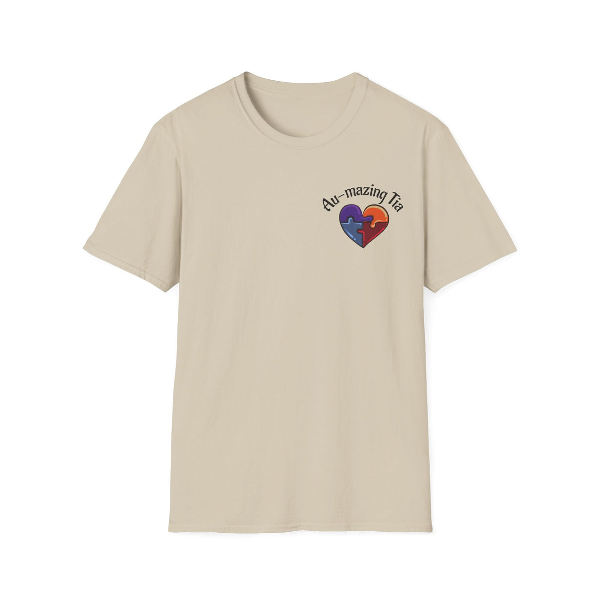 Autism Awareness Heart T-Shirt — "Au-mazing" Puzzle Piece Tee - Geo Rocks The 'Tism