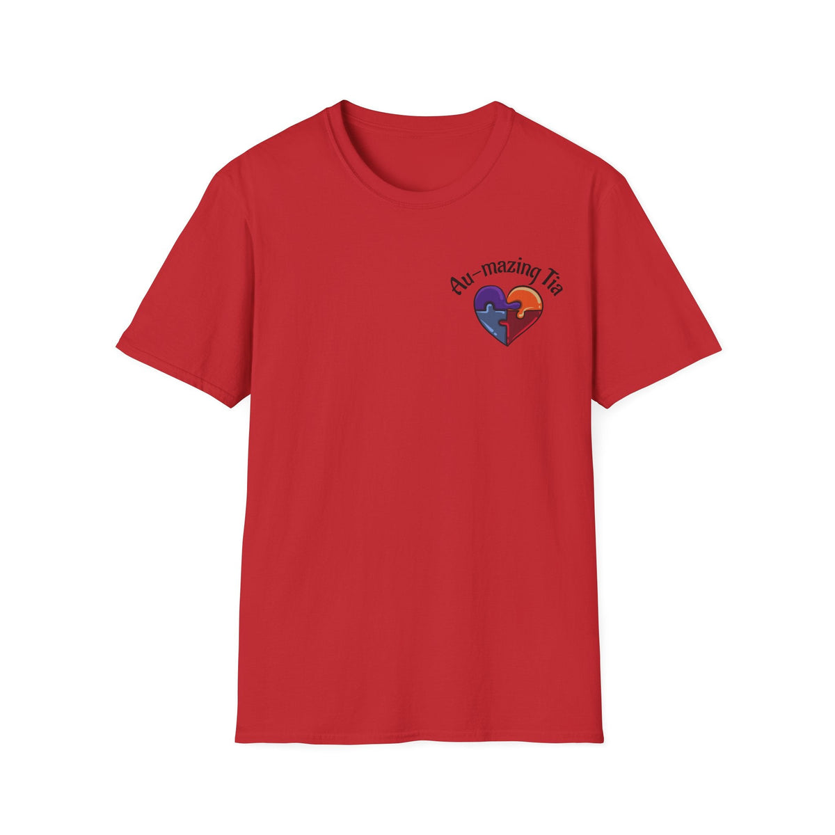 Autism Awareness Heart T-Shirt — "Au-mazing" Puzzle Piece Tee - Geo Rocks The 'Tism