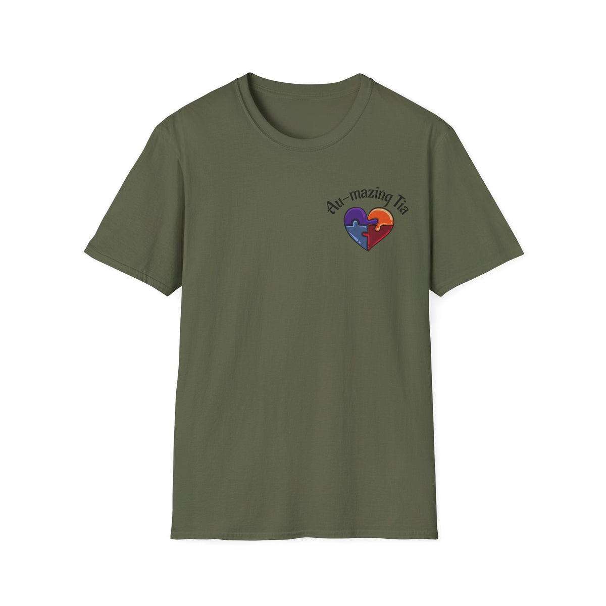Autism Awareness Heart T-Shirt — "Au-mazing" Puzzle Piece Tee - Geo Rocks The 'Tism