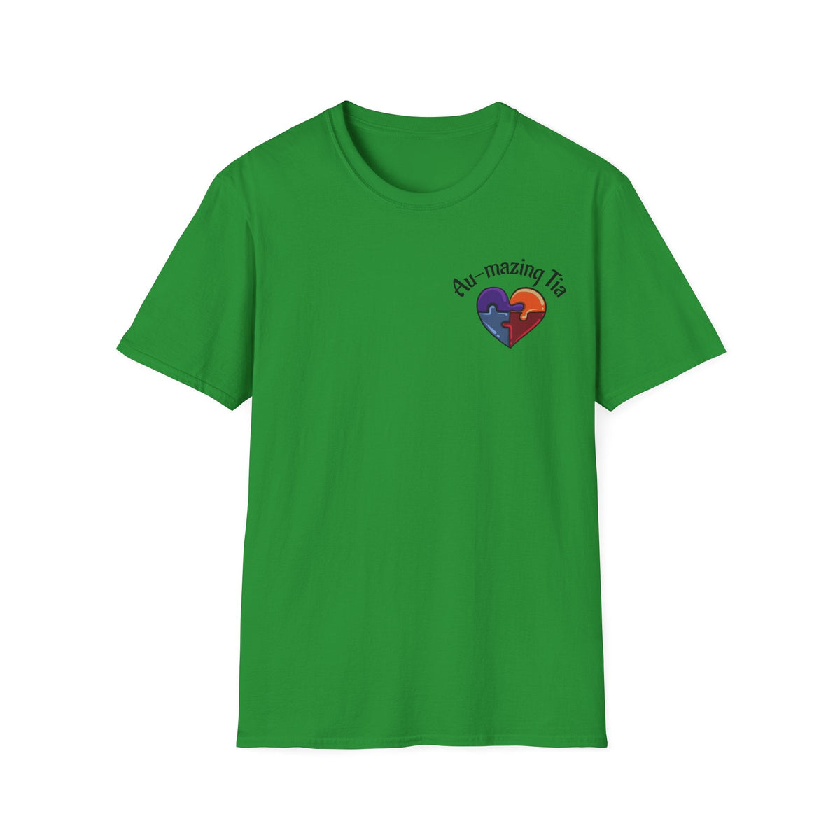 Autism Awareness Heart T-Shirt — "Au-mazing" Puzzle Piece Tee - Geo Rocks The 'Tism