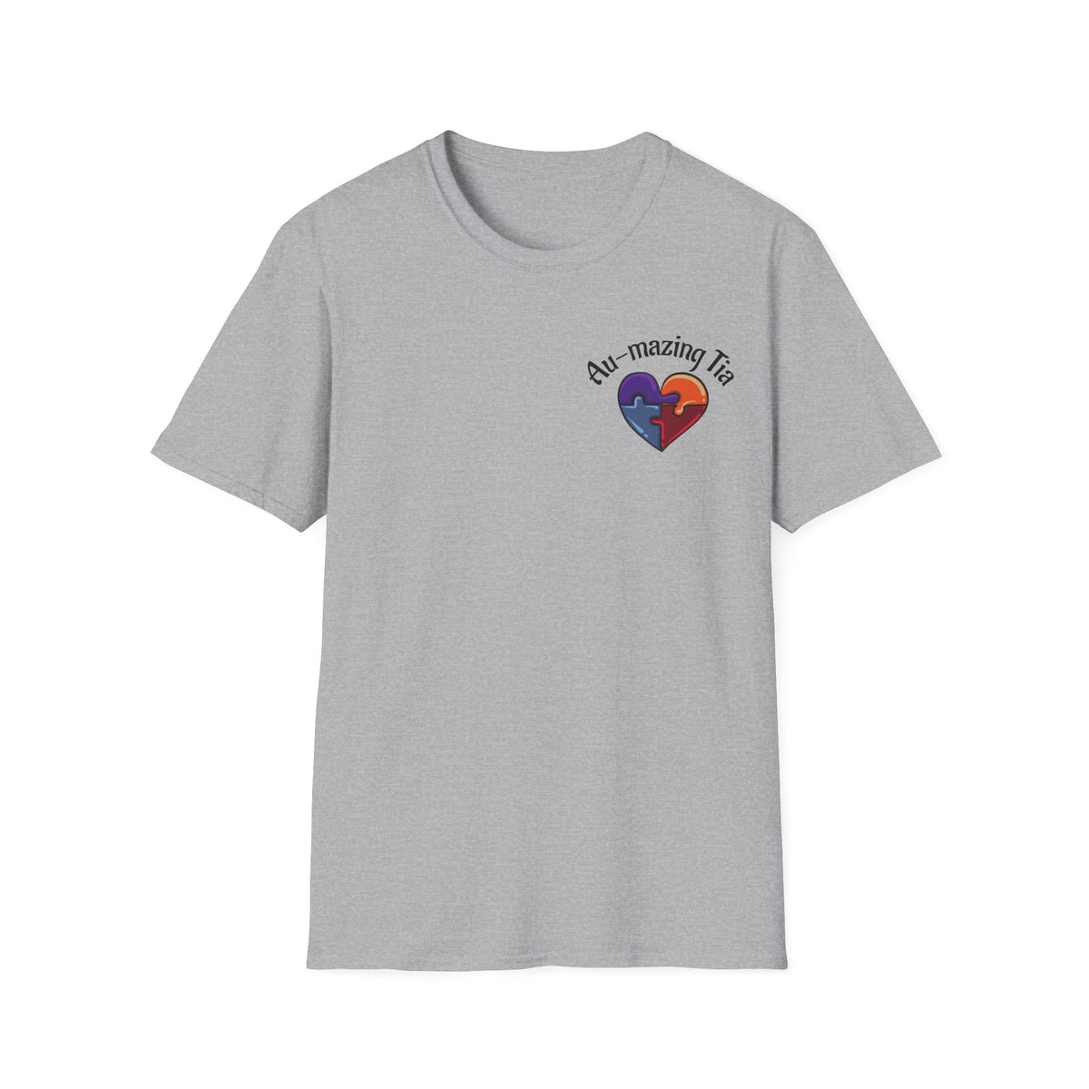 Autism Awareness Heart T-Shirt — "Au-mazing" Puzzle Piece Tee - Geo Rocks The 'Tism