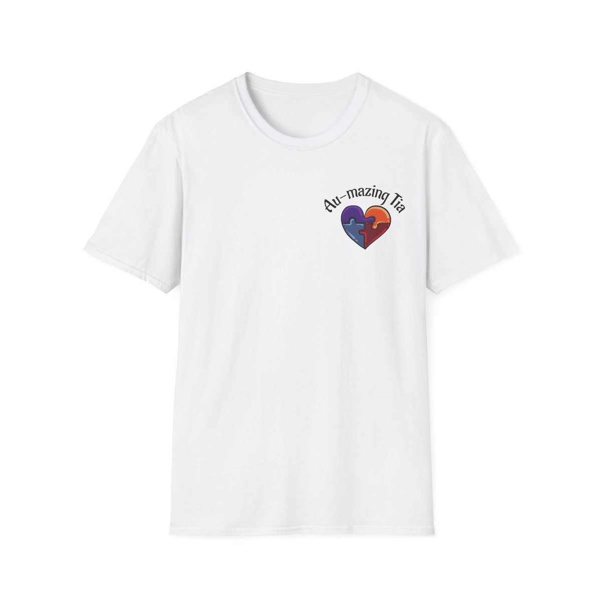 Autism Awareness Heart T-Shirt — "Au-mazing" Puzzle Piece Tee - Geo Rocks The 'Tism