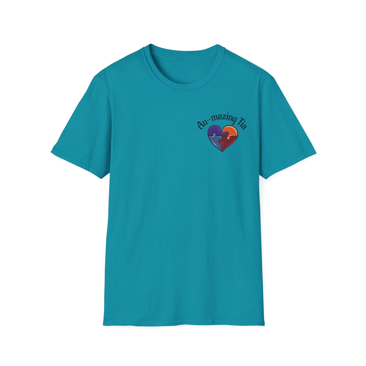 Autism Awareness Heart T-Shirt — "Au-mazing" Puzzle Piece Tee - Geo Rocks The 'Tism