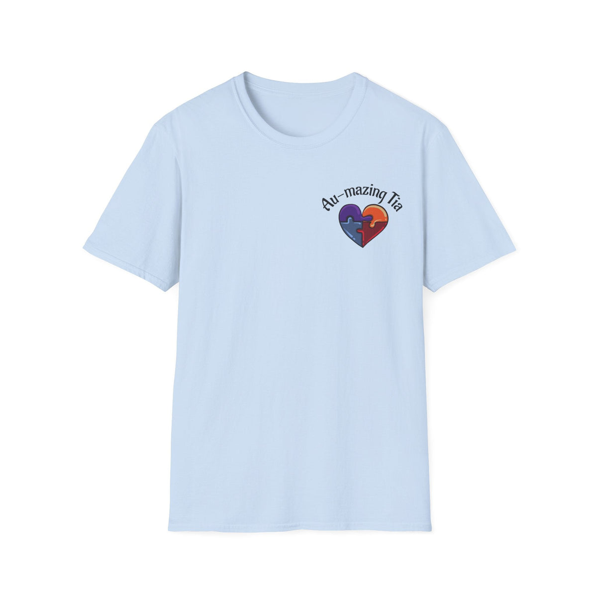 Autism Awareness Heart T-Shirt — "Au-mazing" Puzzle Piece Tee - Geo Rocks The 'Tism