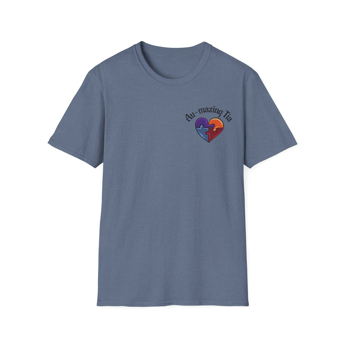 Autism Awareness Heart T-Shirt — "Au-mazing" Puzzle Piece Tee - Geo Rocks The 'Tism