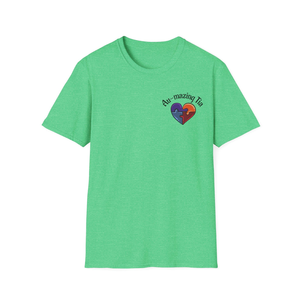Autism Awareness Heart T-Shirt — "Au-mazing" Puzzle Piece Tee - Geo Rocks The 'Tism