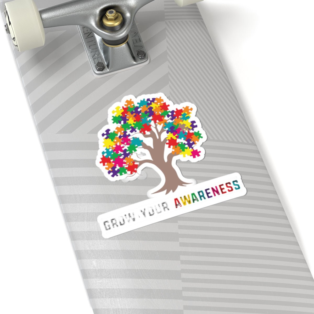 Autism Awareness Puzzle Tree Kiss - Cut Sticker – "Grow Your Awareness" - Geo Rocks The 'Tism