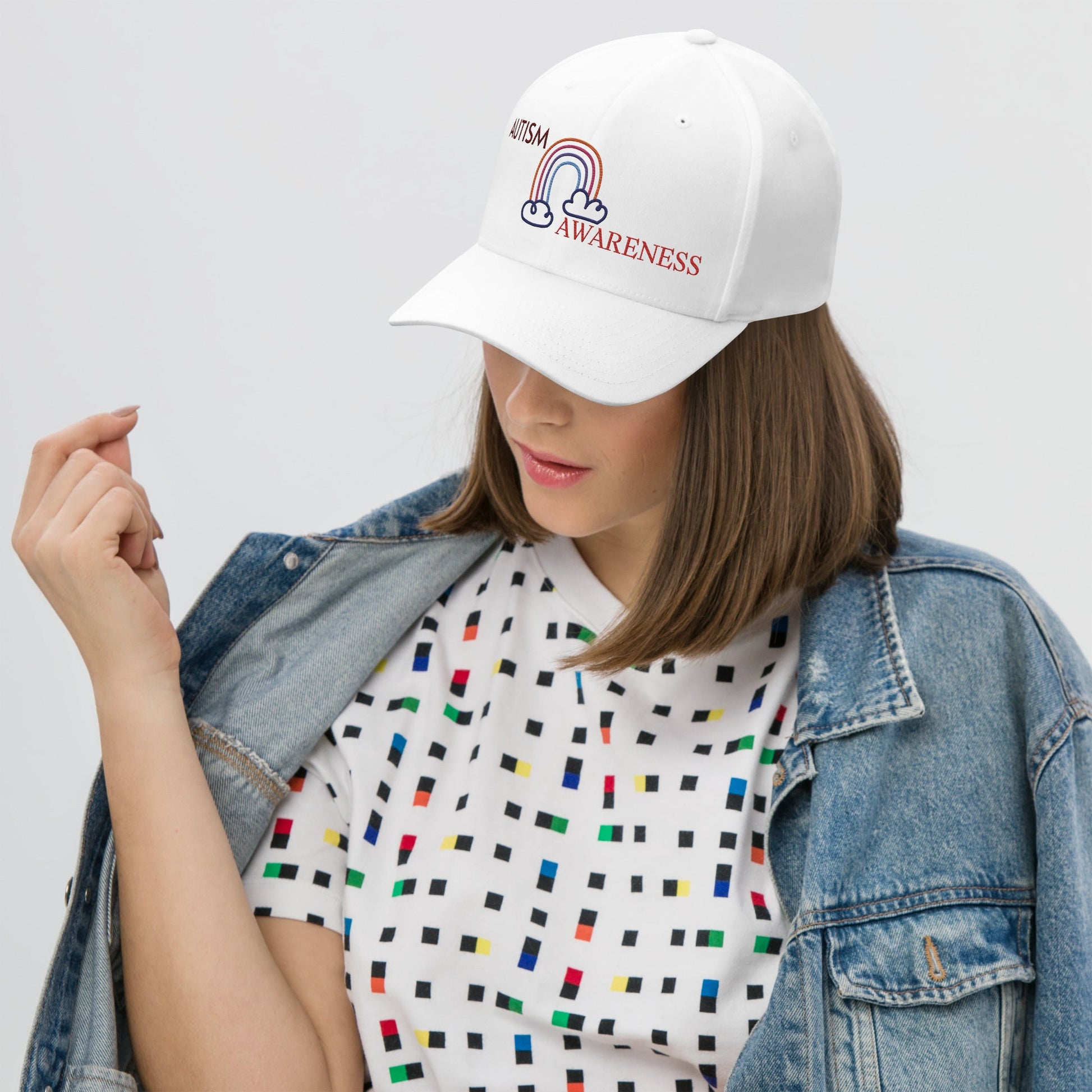 Autism Awareness Rainbow Unisex Cap -Wear Your Pride - Geo Rocks The 'Tism