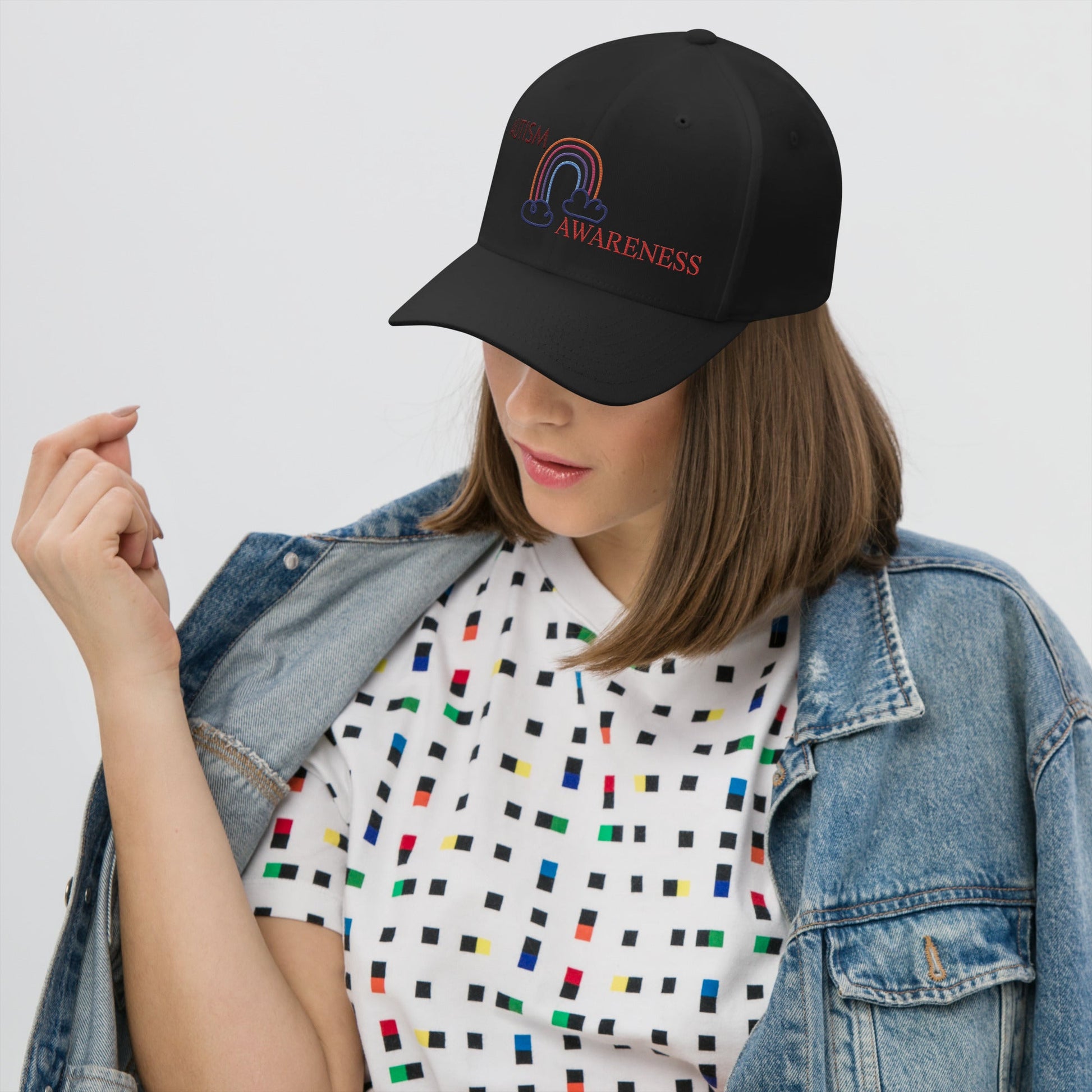 Autism Awareness Rainbow Unisex Cap -Wear Your Pride - Geo Rocks The 'Tism