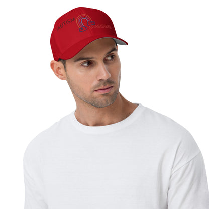 Rainbow autism pride cap in red - Geo Rocks The Tism