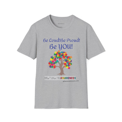 Autism Awareness T-Shirt – "Be Loud! Be Proud! Be You!" - Geo Rocks The 'Tism