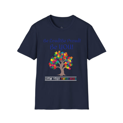 Autism Awareness T-Shirt – "Be Loud! Be Proud! Be You!" - Geo Rocks The 'Tism