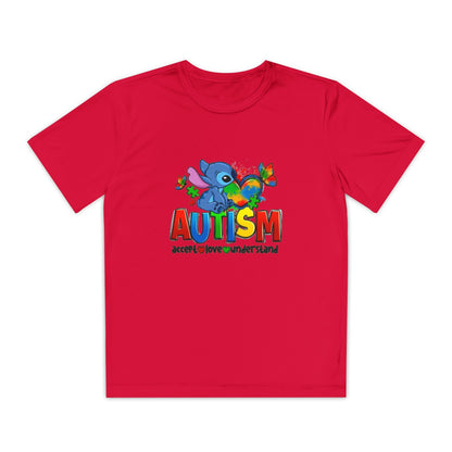 Autism Awareness Youth Tee — Colorful Puzzle Heart & Support Message - Geo Rocks The 'Tism