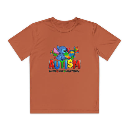 Autism Awareness Youth Tee — Colorful Puzzle Heart & Support Message - Geo Rocks The 'Tism
