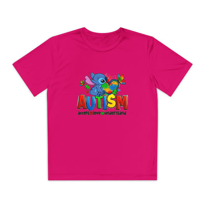 Autism Awareness Youth Tee — Colorful Puzzle Heart & Support Message - Geo Rocks The 'Tism