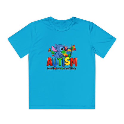 Autism Awareness Youth Tee — Colorful Puzzle Heart & Support Message - Geo Rocks The 'Tism