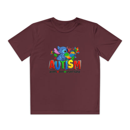 Autism Awareness Youth Tee — Colorful Puzzle Heart & Support Message - Geo Rocks The 'Tism