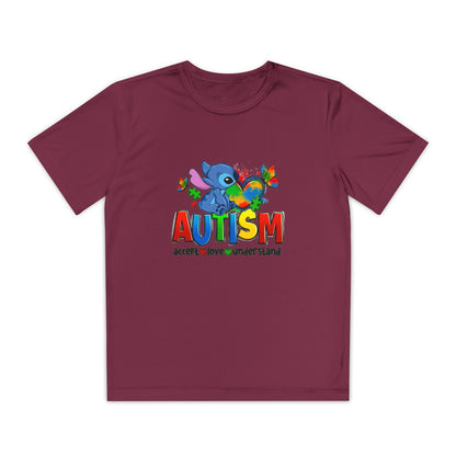 Autism Awareness Youth Tee — Colorful Puzzle Heart & Support Message - Geo Rocks The 'Tism