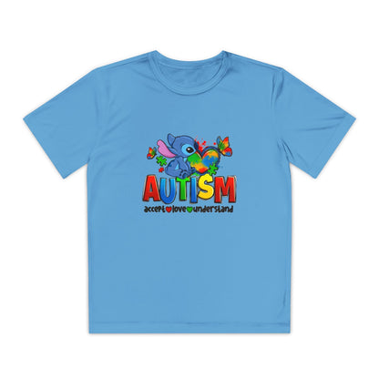 Autism Awareness Youth Tee — Colorful Puzzle Heart & Support Message - Geo Rocks The 'Tism