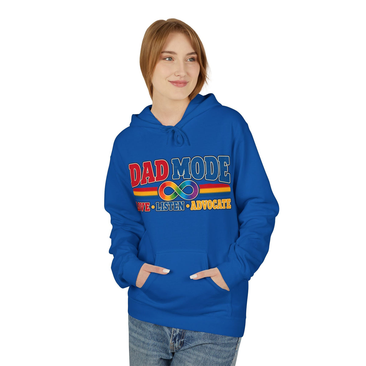 Autism Dad: Dad Mode Hoodie," Love • Listen • Advocate" - Geo Rocks The 'Tism