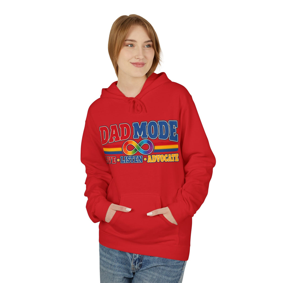Autism Dad: Dad Mode Hoodie," Love • Listen • Advocate" - Geo Rocks The 'Tism