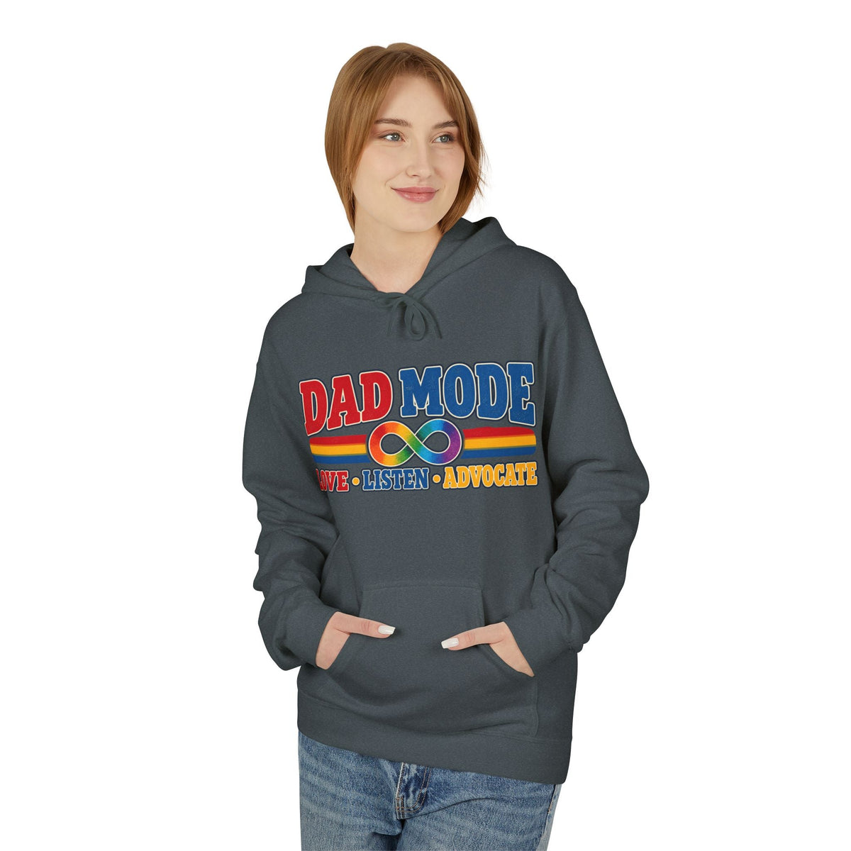 Autism Dad: Dad Mode Hoodie," Love • Listen • Advocate" - Geo Rocks The 'Tism