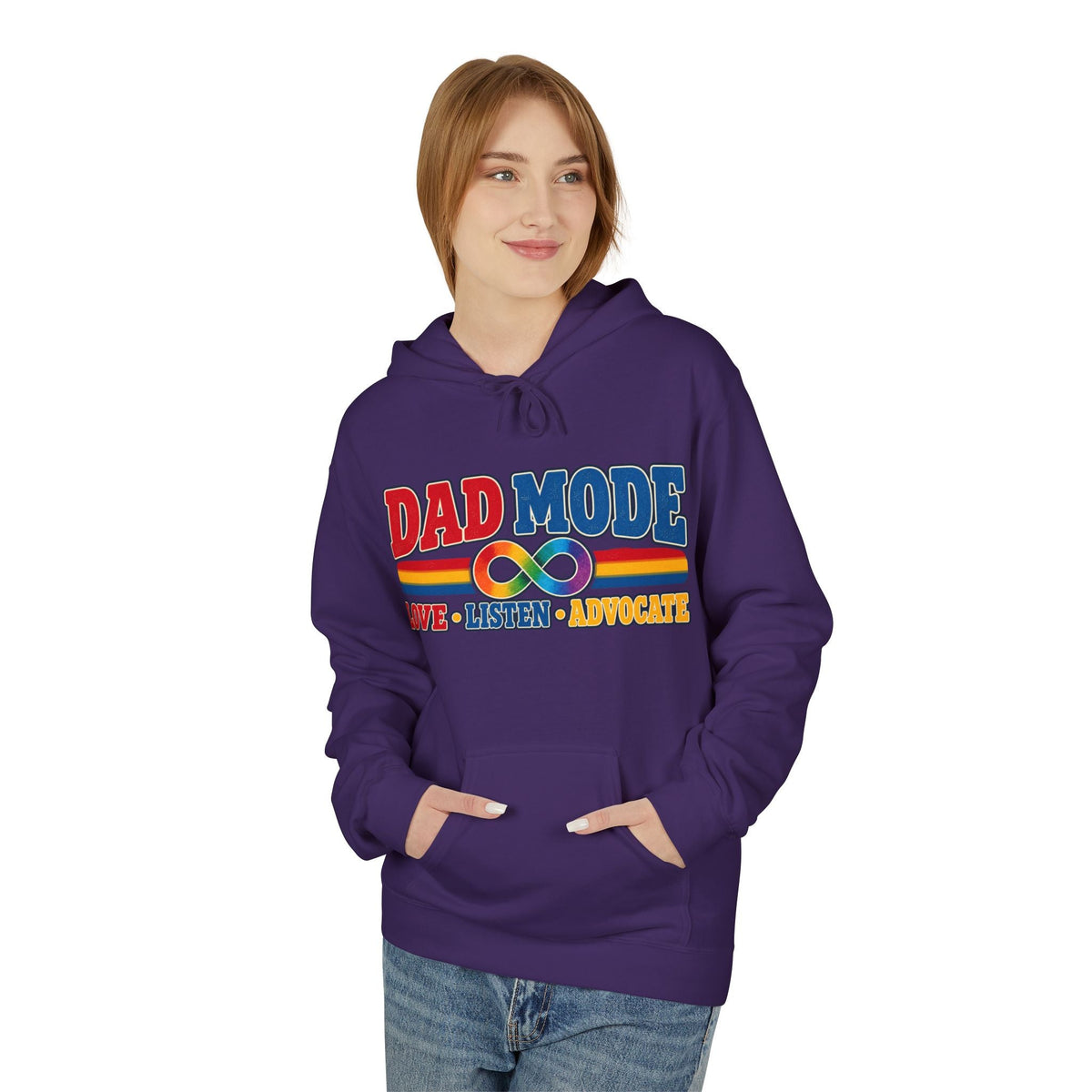Autism Dad: Dad Mode Hoodie," Love • Listen • Advocate" - Geo Rocks The 'Tism