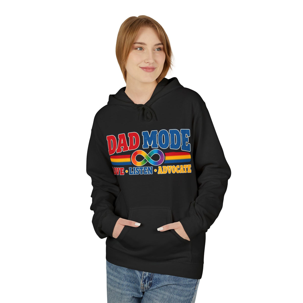 Autism Dad: Dad Mode Hoodie," Love • Listen • Advocate" - Geo Rocks The 'Tism