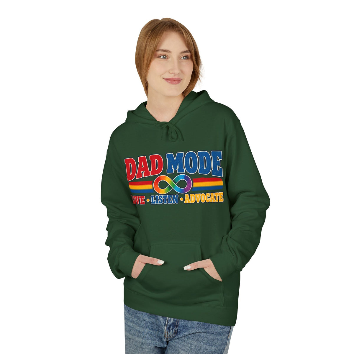 Autism Dad: Dad Mode Hoodie," Love • Listen • Advocate" - Geo Rocks The 'Tism