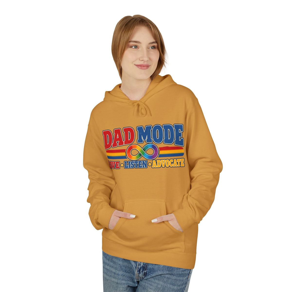 Autism Dad: Dad Mode Hoodie," Love • Listen • Advocate" - Geo Rocks The 'Tism