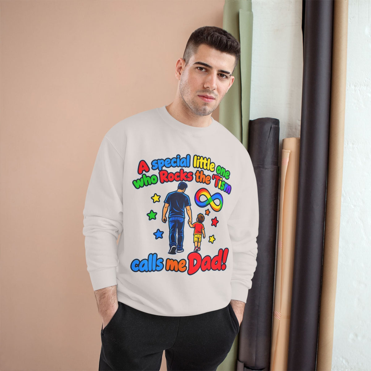 Autism Dad Sweatshirt “A special little one who Rocks the 'Tism calls me Dad!” - Geo Rocks The 'Tism