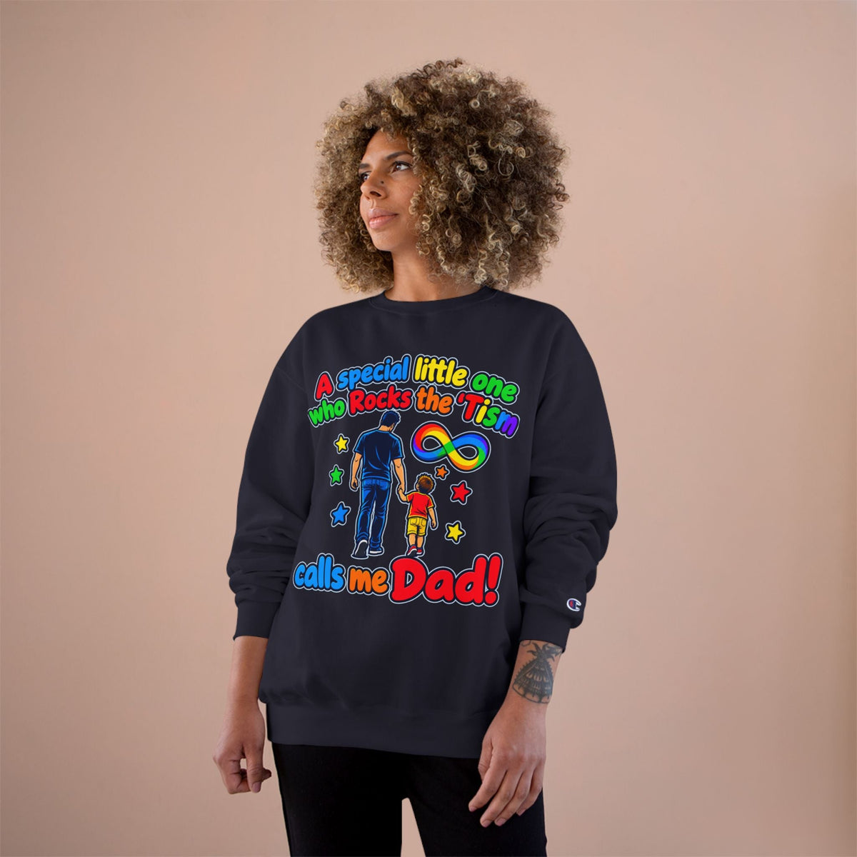 Autism Dad Sweatshirt “A special little one who Rocks the 'Tism calls me Dad!” - Geo Rocks The 'Tism