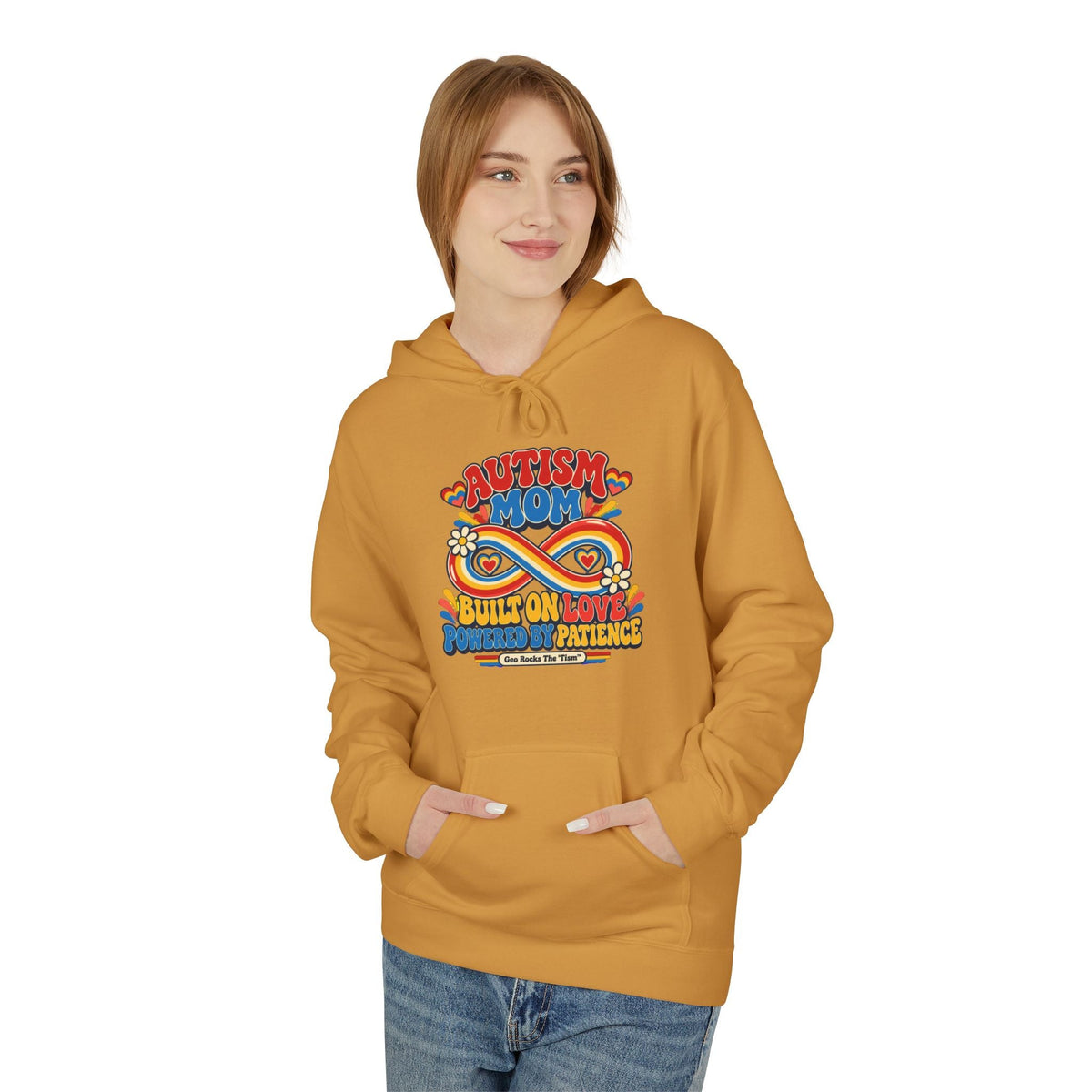 Autism Mom Hoodie-'Built on Love, Fueled by Patience' - Geo Rocks The 'Tism