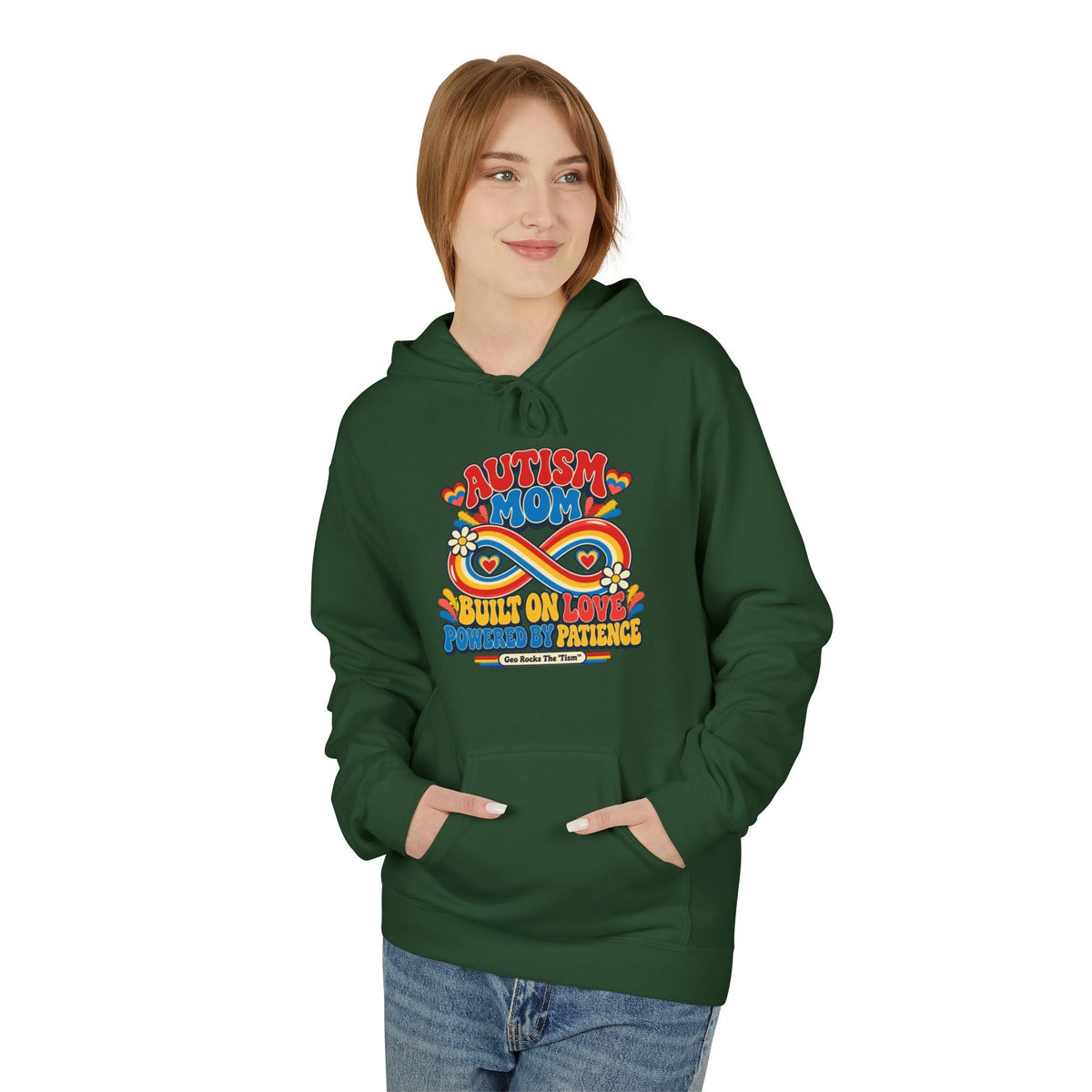 Autism Mom Hoodie-'Built on Love, Fueled by Patience' - Geo Rocks The 'Tism