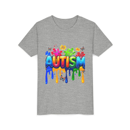 Autism Puzzle Drip Youth Tee - Geo Rocks The 'Tism