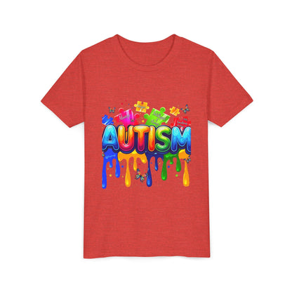 Autism Puzzle Drip Youth Tee - Geo Rocks The 'Tism