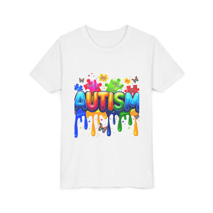 Autism Puzzle Drip Youth Tee - Geo Rocks The 'Tism