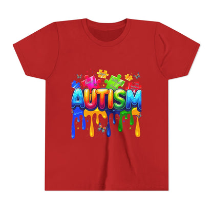 Autism Puzzle Drip Youth Tee - Geo Rocks The 'Tism