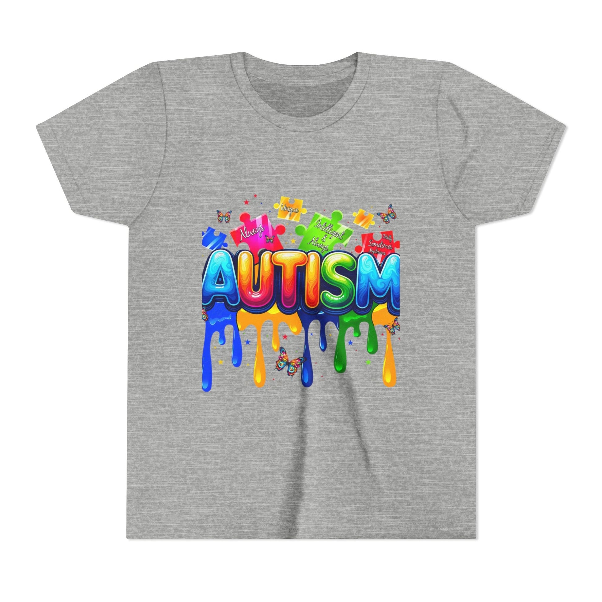 Autism Puzzle Drip Youth Tee - Geo Rocks The 'Tism