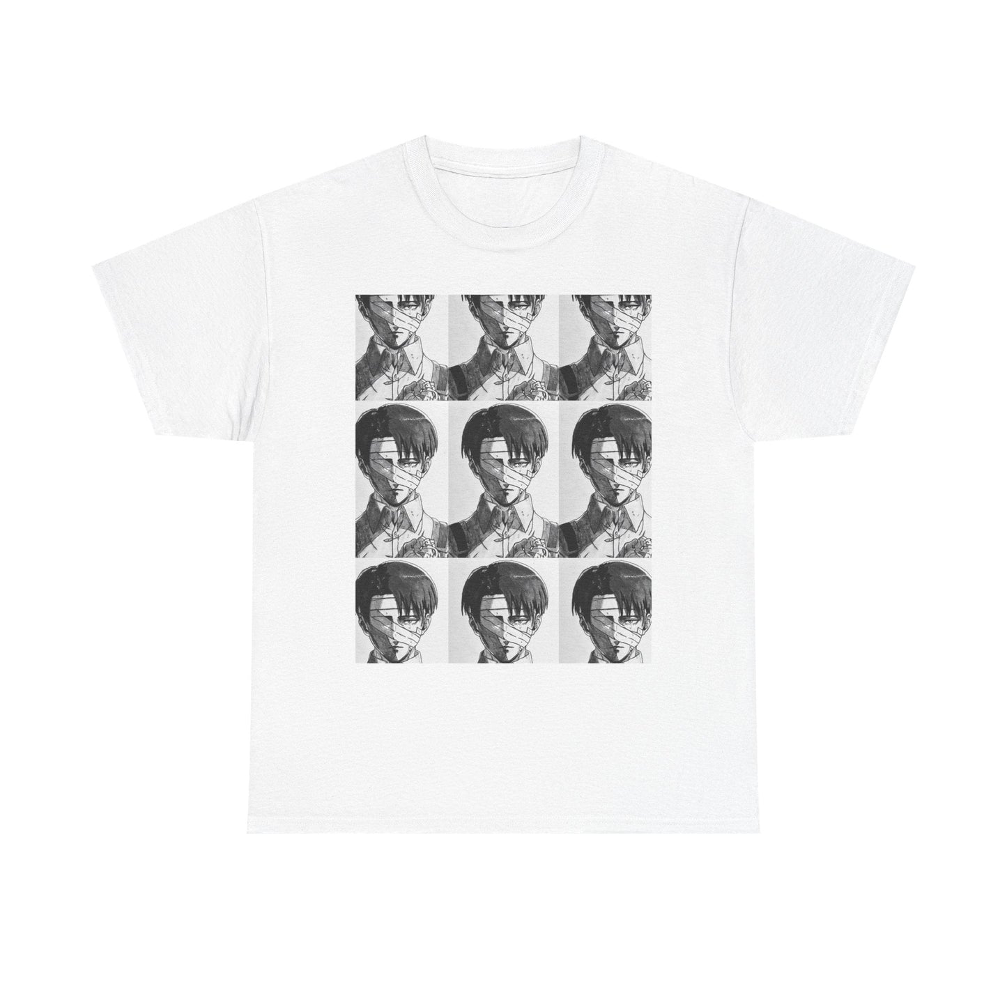 Black & White Retro Portrait Grid T-Shirt - Geo Rocks The 'Tism