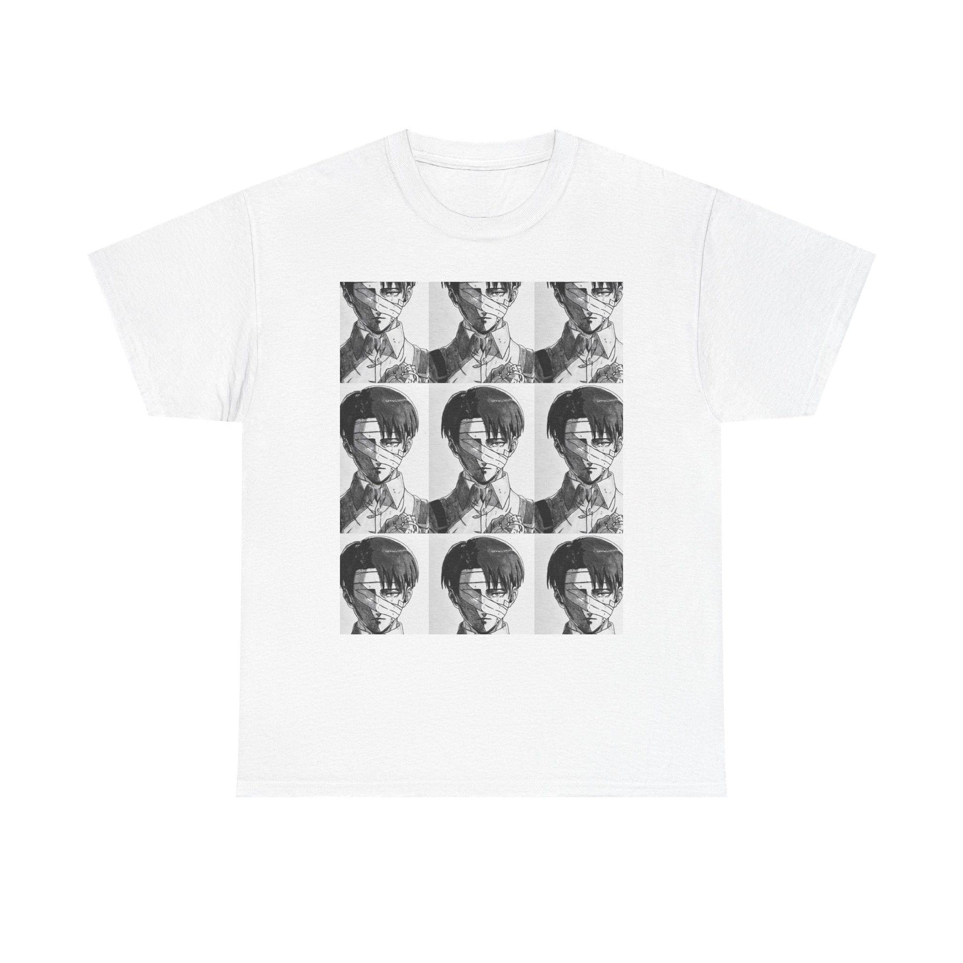Black & White Retro Portrait Grid T-Shirt - Geo Rocks The 'Tism