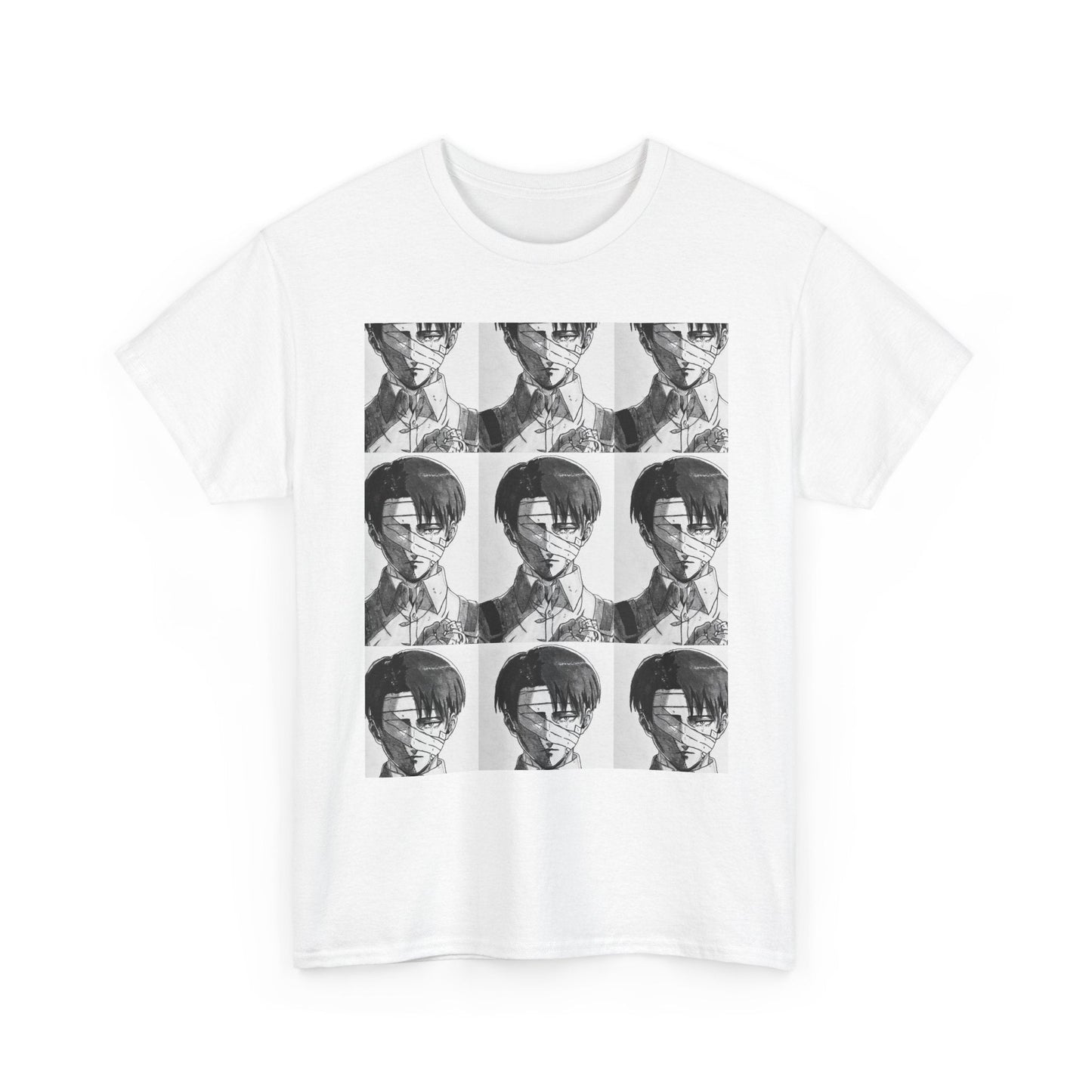 Black & White Retro Portrait Grid T-Shirt - Geo Rocks The 'Tism