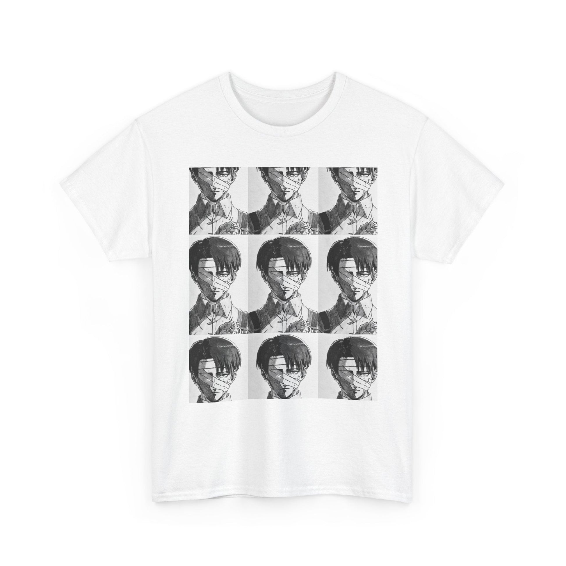 Black & White Retro Portrait Grid T-Shirt - Geo Rocks The 'Tism