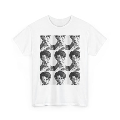Black & White Retro Portrait Grid T-Shirt - Geo Rocks The 'Tism