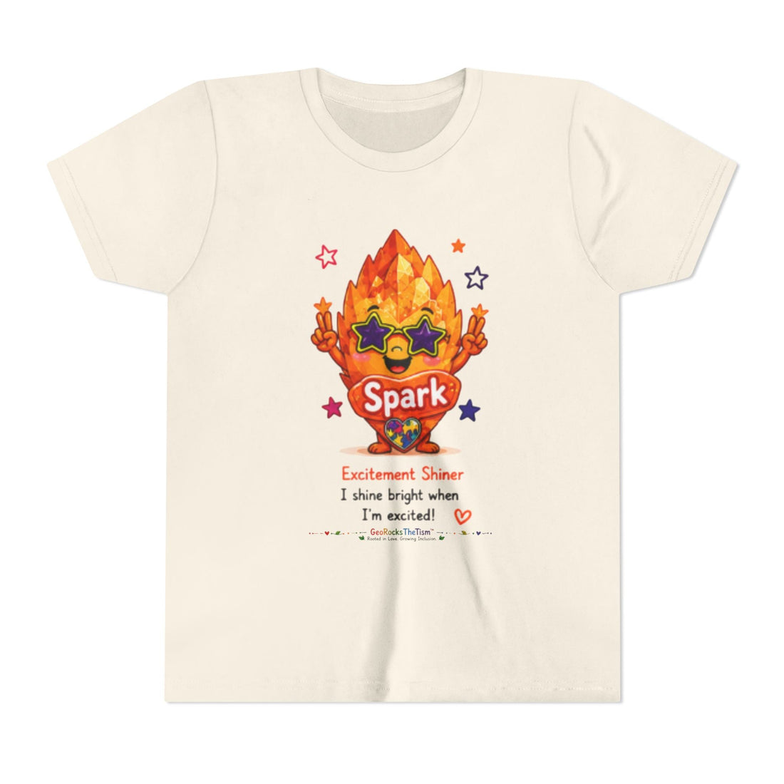 "Chews" Stimming Geode -Autism Self Sensory Regulation Youth Tee - Geo Rocks The 'Tism