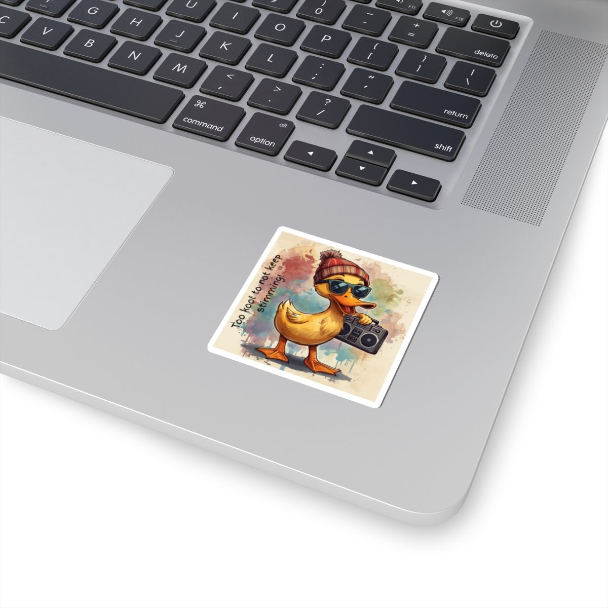 Cool Duck Sticker — Retro Boombox Duck with Sunglasses & Beanie - Geo Rocks The 'Tism