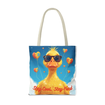 Cute Autism Awareness Gift Bag with Funny Duck Print - Geo Rocks The 'Tism