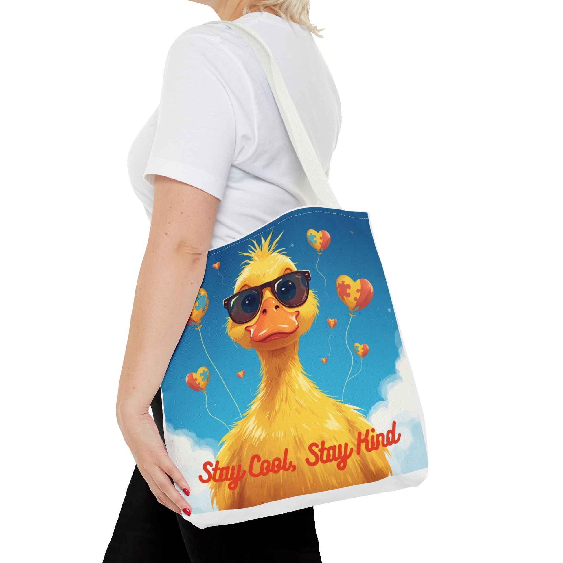 Cute Autism Awareness Gift Bag with Funny Duck Print - Geo Rocks The 'Tism