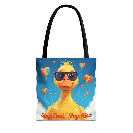 Cute Autism Awareness Gift Bag with Funny Duck Print - Geo Rocks The 'Tism